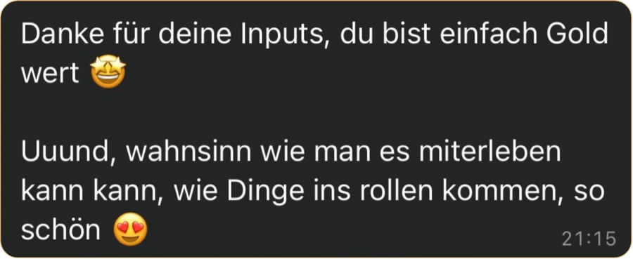 WhatsApp-Nachricht eines Mitglieds, 3 von 10