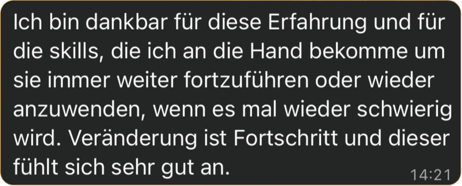 WhatsApp-Nachricht eines Mitglieds, 7 von 10